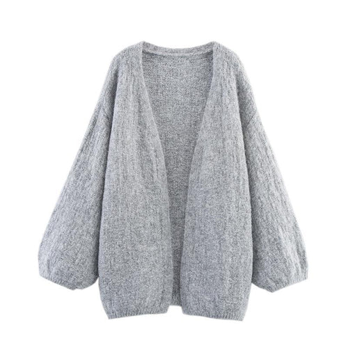 Knitted jacket for women with a loose fit and modern raglan sleeves Lune London