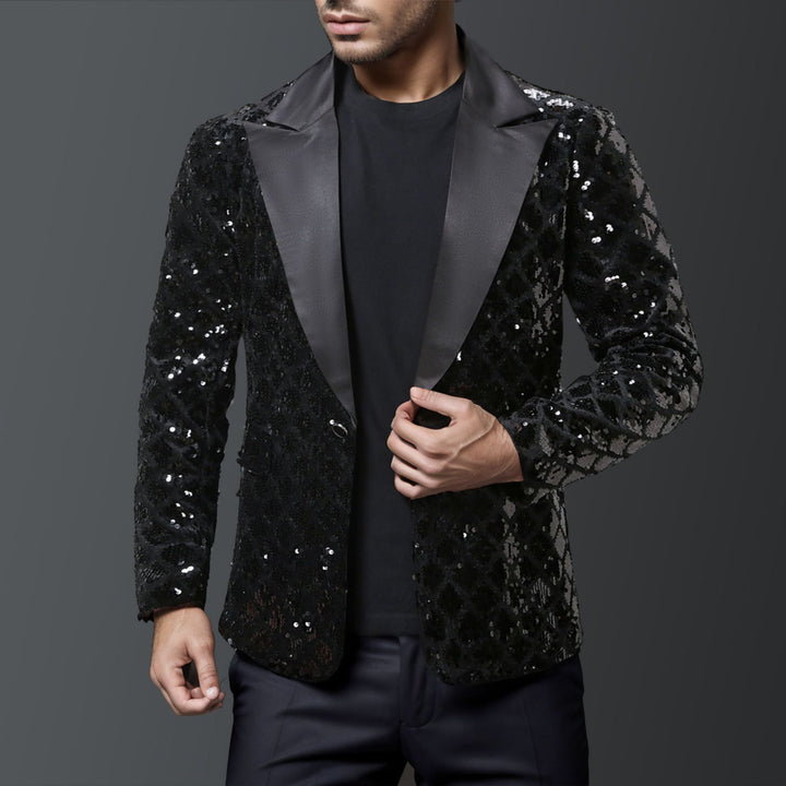 Elegant sequin blazer for men with luxurious design Lune London