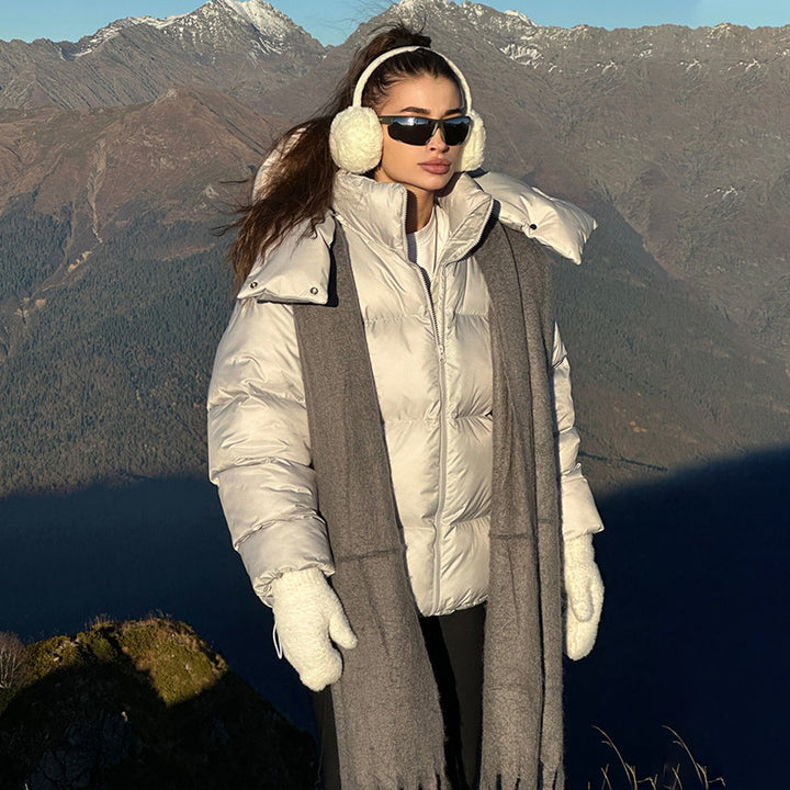 Ladies Style Jacket with High Collar and Voluminous Sleeves Lune London