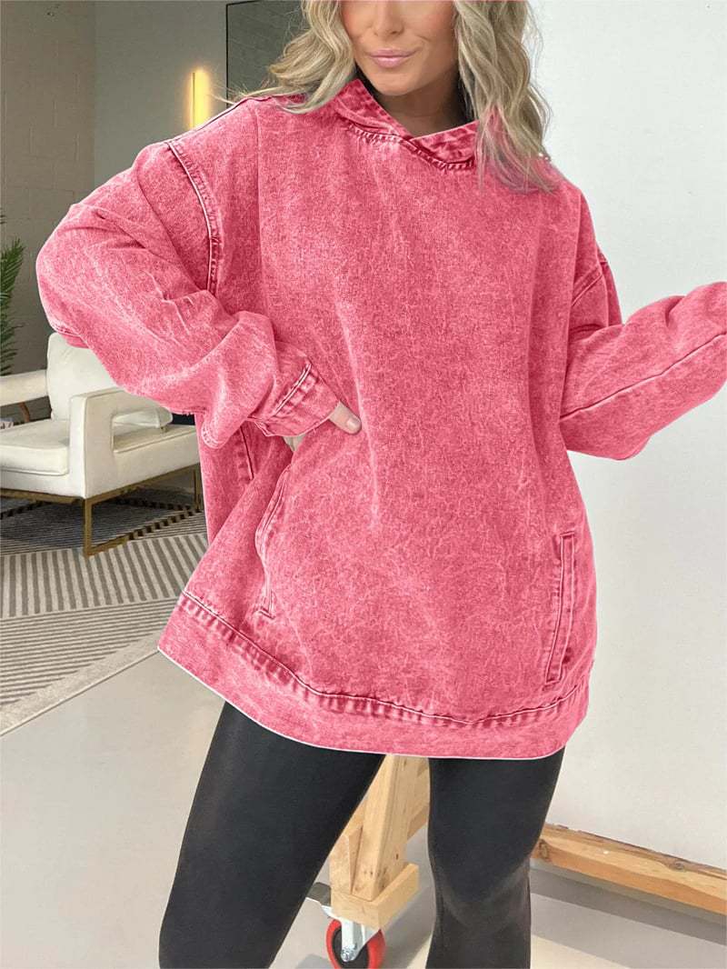 Casual denim hoodie for women Lune London