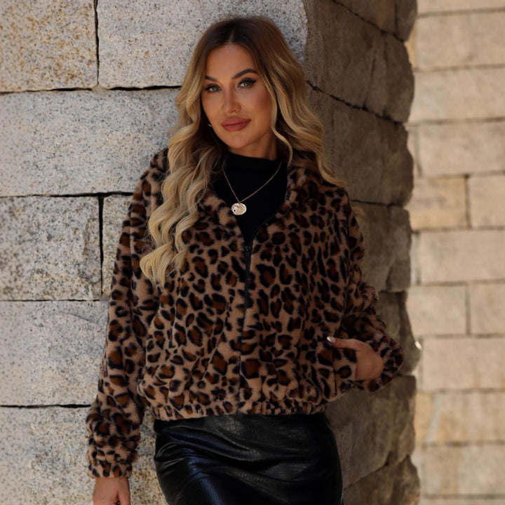 Ladies chic faux fur jacket