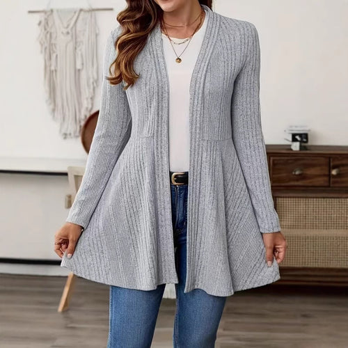 Ladies Long Cardigan with Floating Hem Lune London