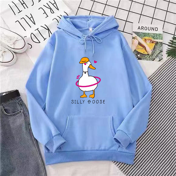 Women's hoodie with funny duck motif Chic & Stil