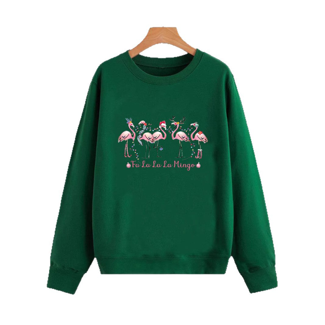 Sweatshirt pour femmes avec motif flamant rose original et coupe décontractée Chic & Stil