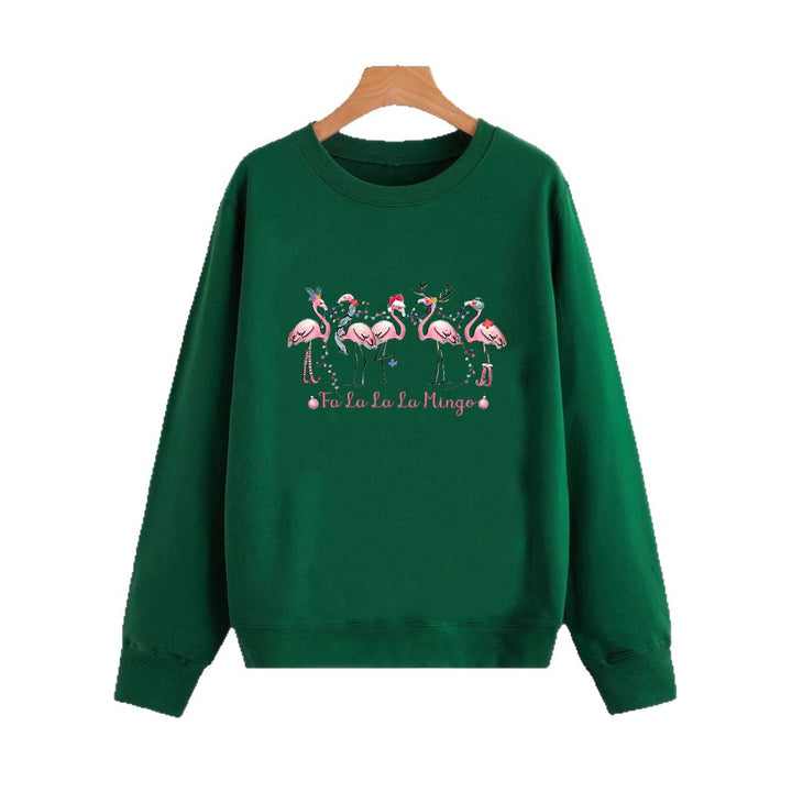 Sweatshirt pour femmes avec motif flamant rose original et coupe décontractée Chic & Stil