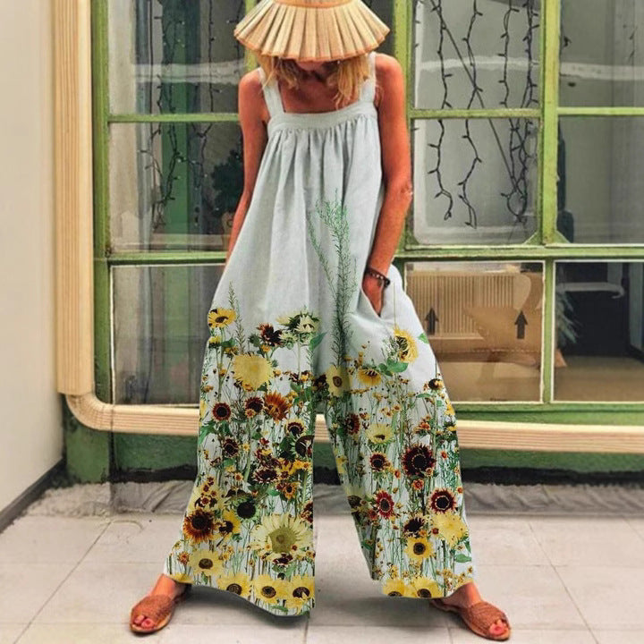 Loose jumpsuit with artistic print Lune London