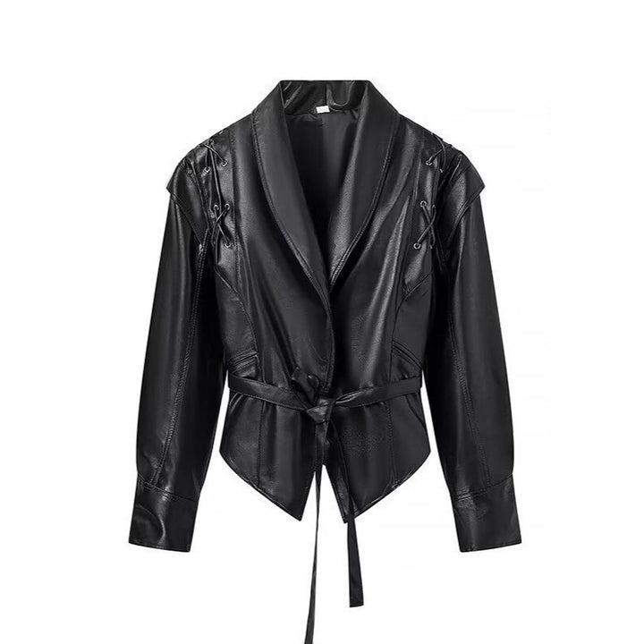 Blazer en cuir designer pour femmes Lune London