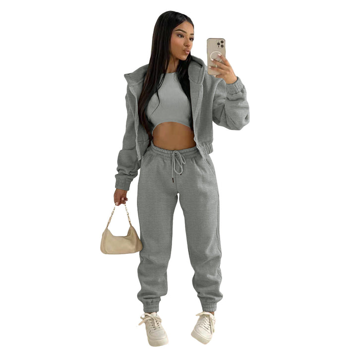 Women's Stylish Tracksuit with Casual Hoodie and Elastic Waistband Elements Lune London