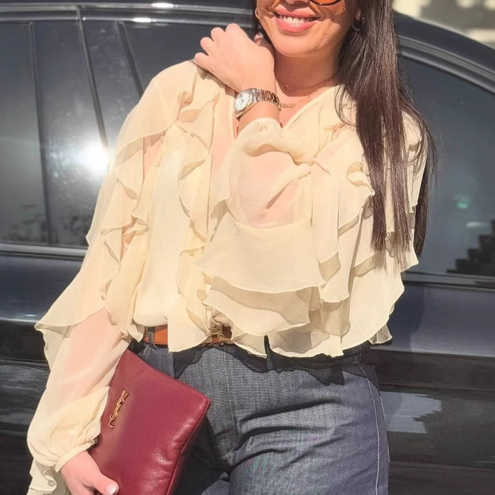 Chemisier Drapé avec Amusement pour Femmes Chic & Stil