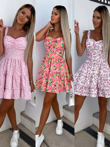 Floral A-Line Mini Dress for Women with Ruffled Hem Lune London