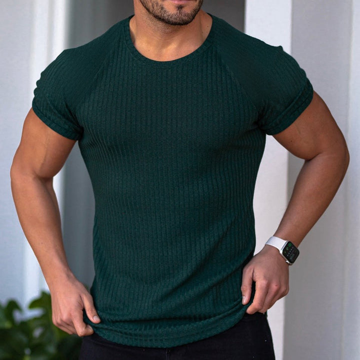 Men Long Sleeve T-Shirt with a fine ribbed structure Lune London