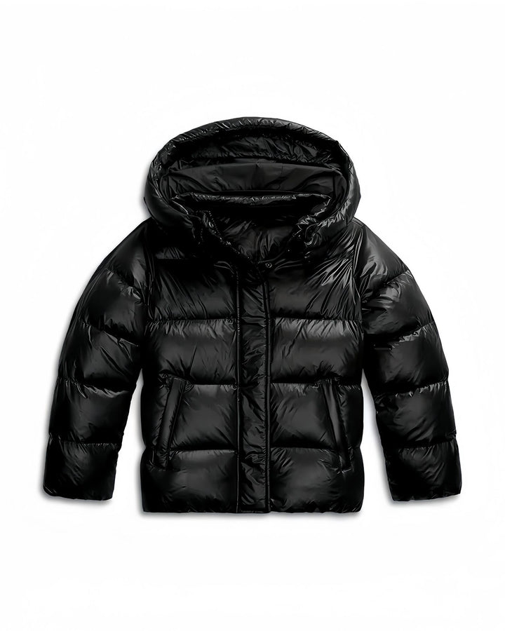 Women's ultra-light down jacket with hood and pockets Lune London