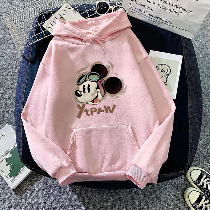 Women's hoodie with creative Mickey Mouse design Chic & Stil
