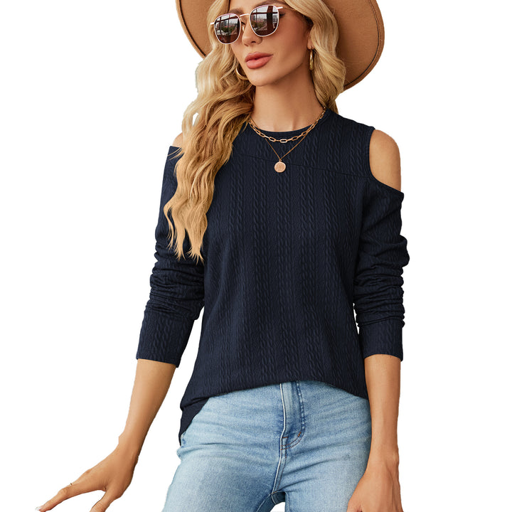 Casual tank top for women with open shoulder design and fine texture Lune London