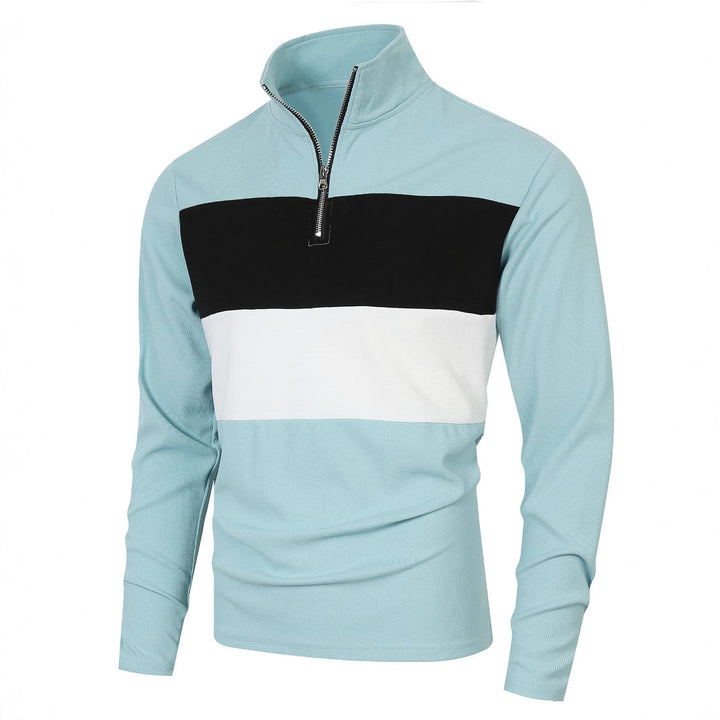 Trendy turtleneck sweater for men with zipper and structured design Lune London
