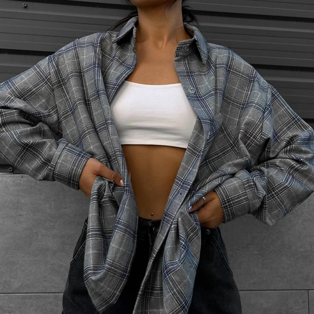 Plaid shirt for women in a relaxed oversized fit Lune London