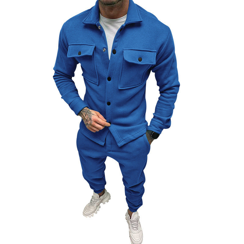 Stylish leisure suit for men with button placket and practical pockets Lune London