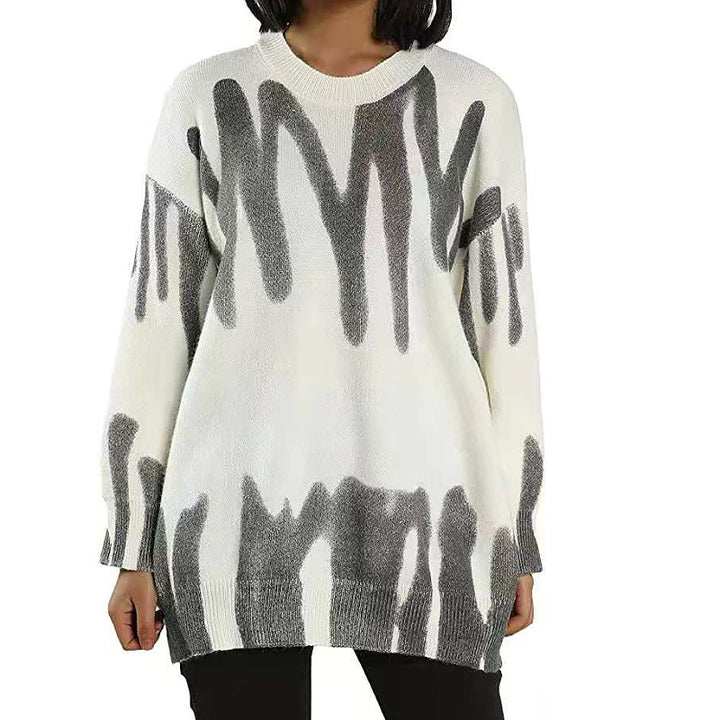 Pull large loose femme en couleur dégradée moderne Chic & Stil