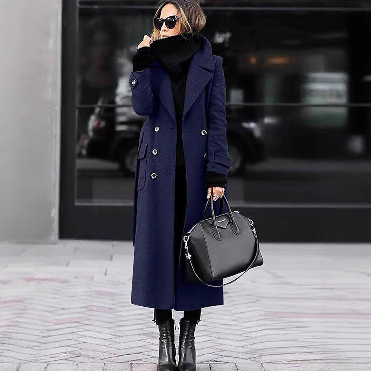 Women’s Elegant Wool Coat with Double-Button Closure | Lune London