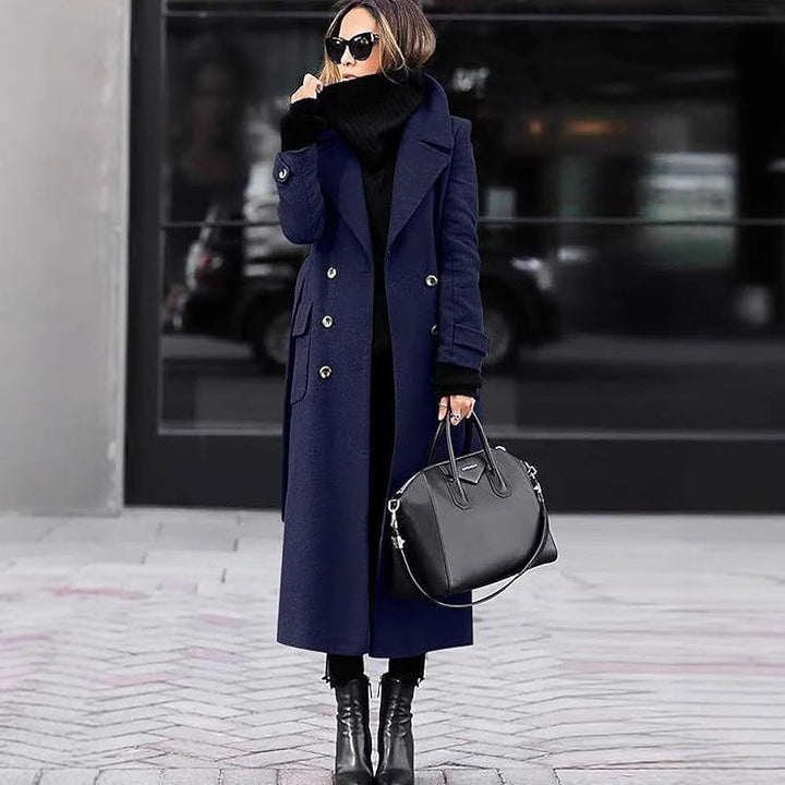 Women’s Elegant Wool Coat with Double-Button Closure | Lune London