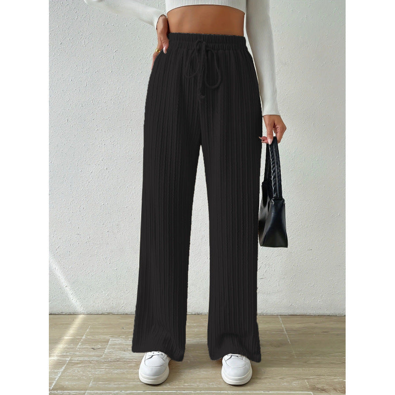 Comfortable casual pants for women in ribbed design Lune London