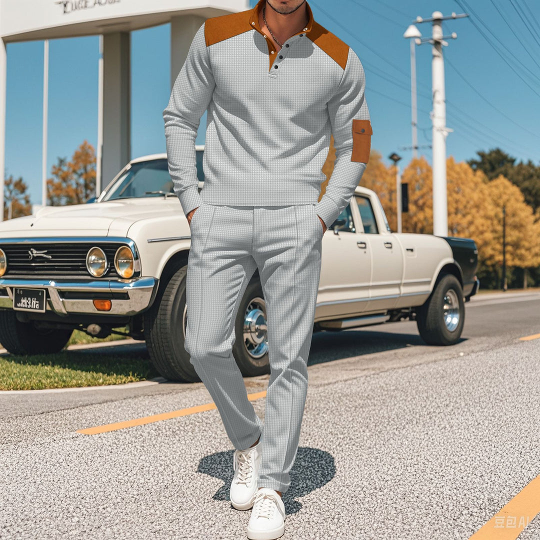 Men's sports set with trendy accents and structured treatment Lune London