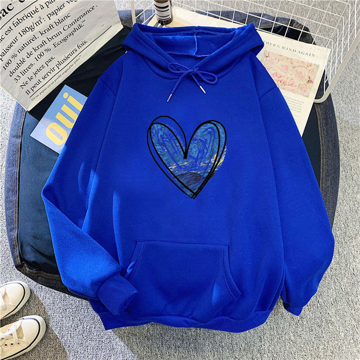 Women’s hoodie with artistic heart design Chic & Stil
