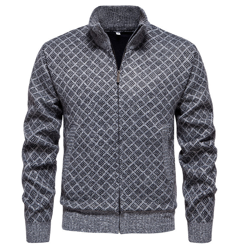 Quilted zip sweatshirt jacket for men Lune London