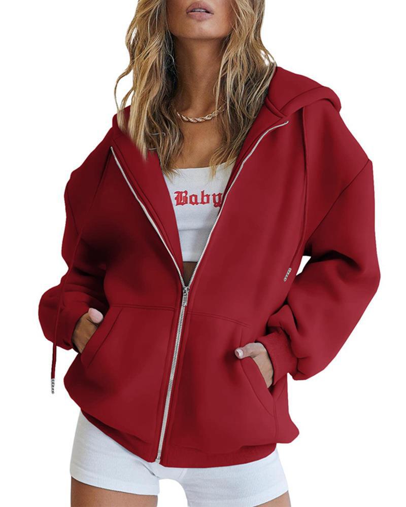 Ladies Zip-Up Hoodie Chic and Style