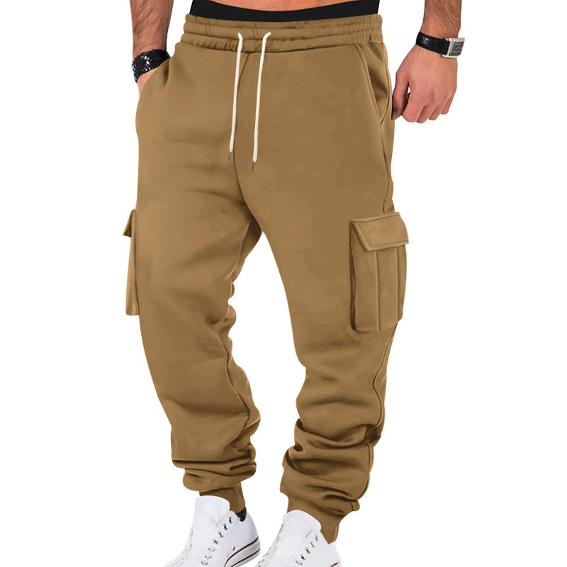 Men's cargo jogger pants with elastic waistband and practical pockets Lune London