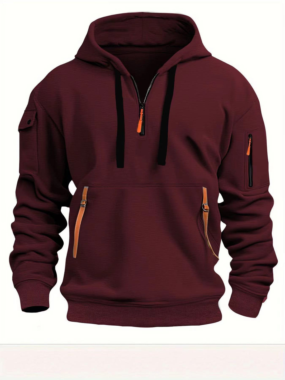 Men's functional hoodie with zipper and side pockets Chic & Stil