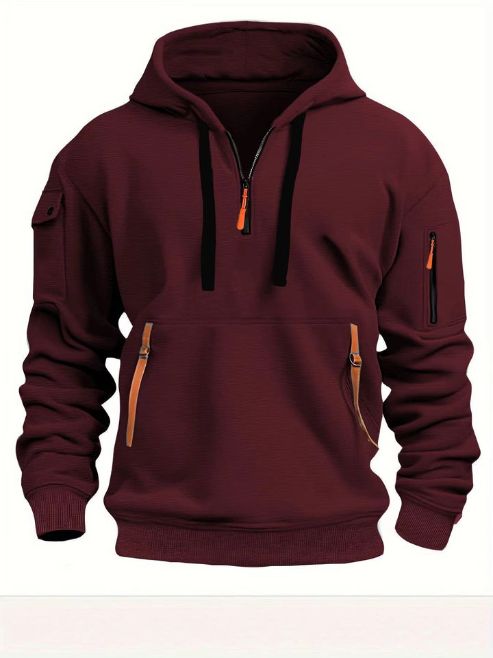 Men's functional hoodie with zipper and side pockets Chic & Stil