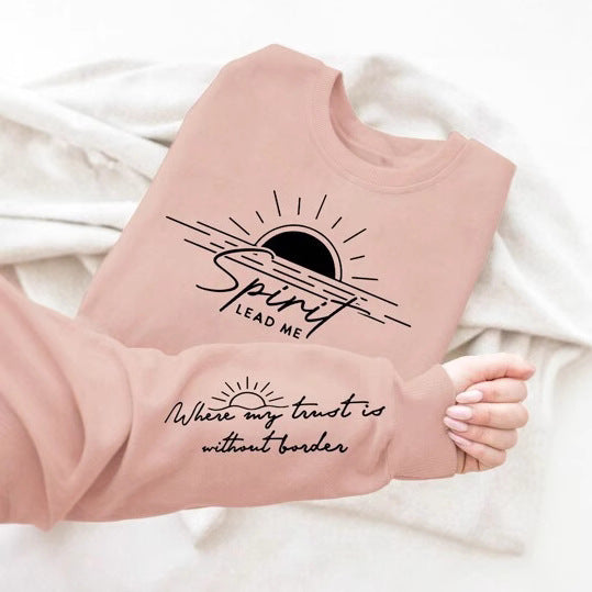 Sweatshirt pour femmes avec impression inspirante et tissu doux et fluide Chic & Stil