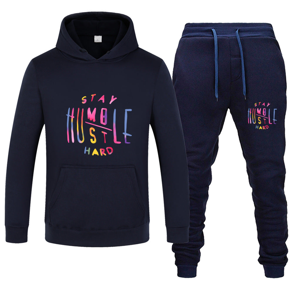 Women's sporty hoodie and jogger sweat outfit with motivational print Lune London