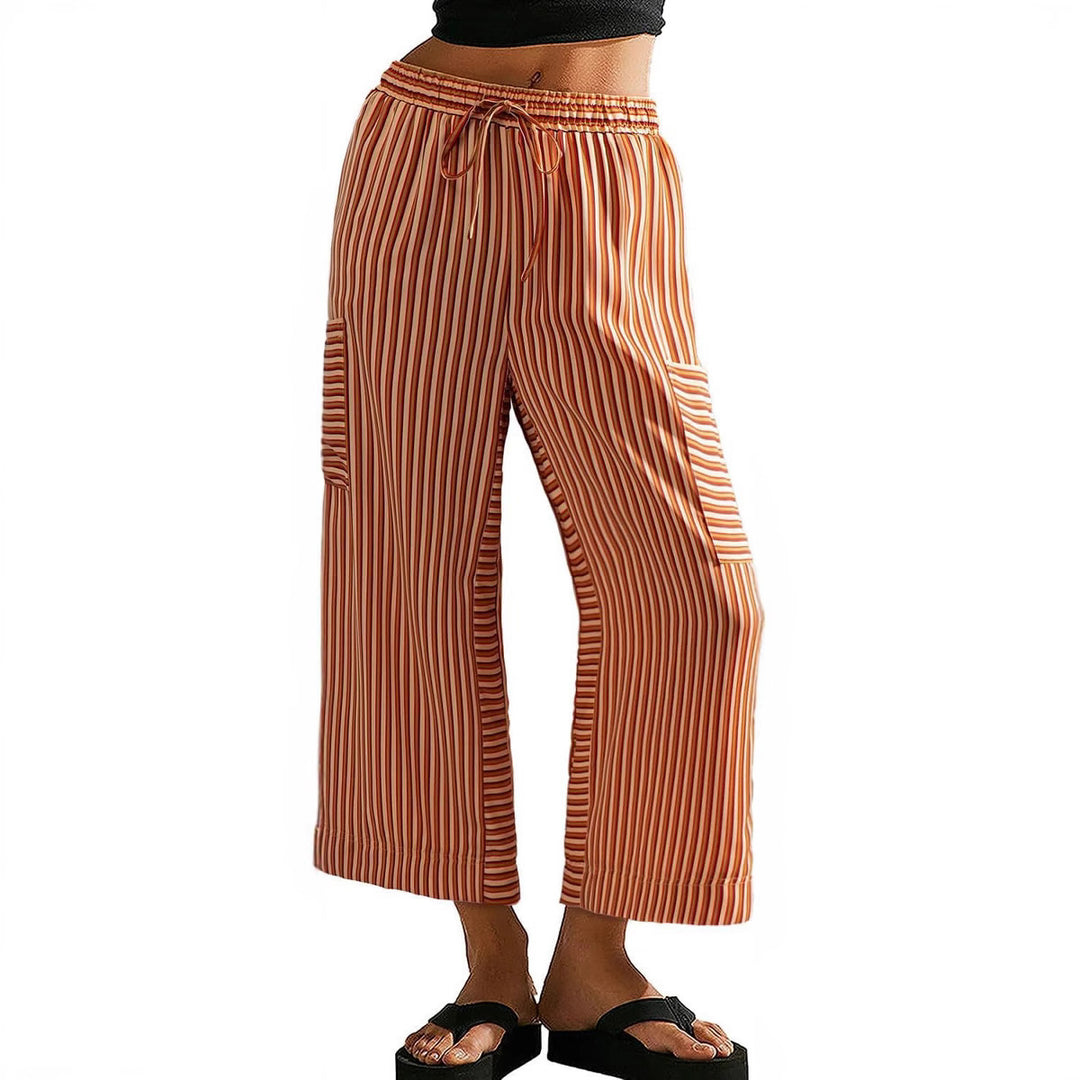 Lune London Women's Striped Wide Pants