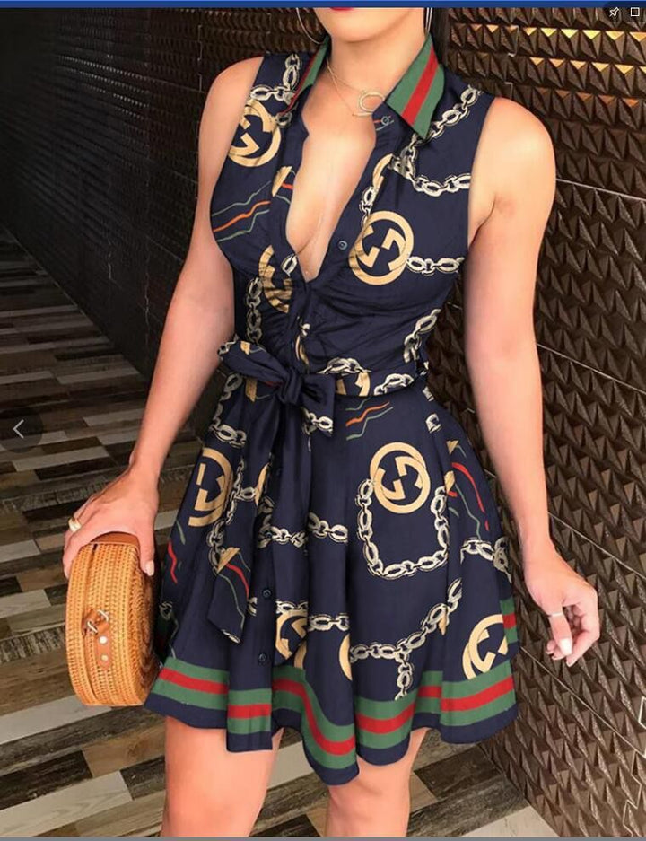 Ladies Chic and Stylish Mini Shirt Dress
