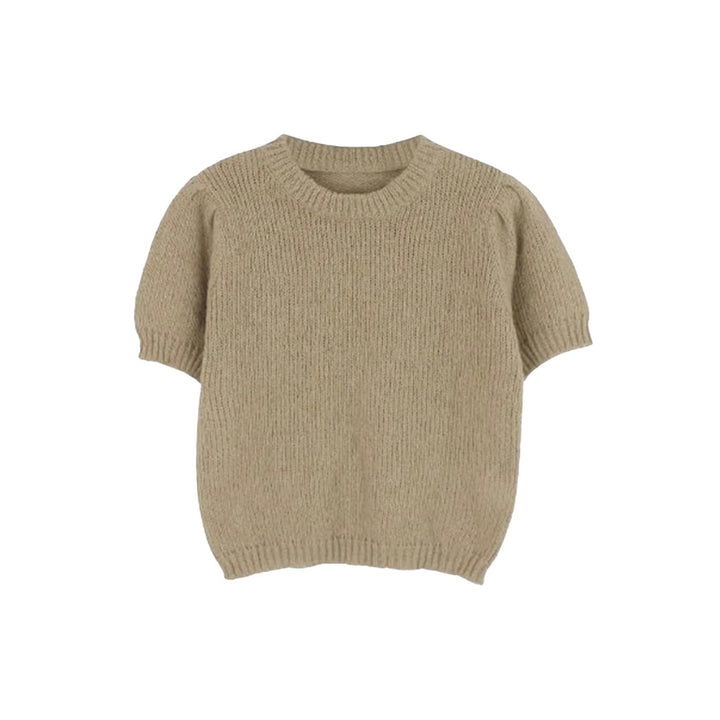 Soft knit pullover with puff sleeves for women Lune London