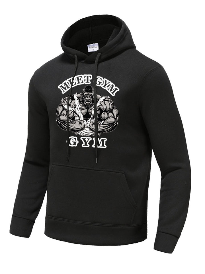 Hooded sweatshirt for men with sporty graphic design Lune London