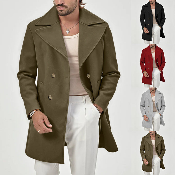 Lune London Elegant Double-Breasted Coat for Men