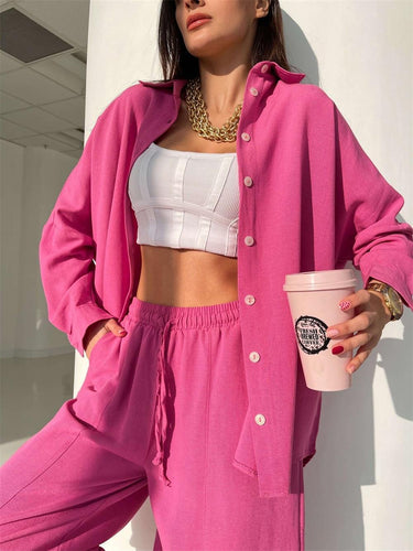 Tenue d'été décontractée pour femmes avec blouse surdimensionnée et pantalons larges Lune London