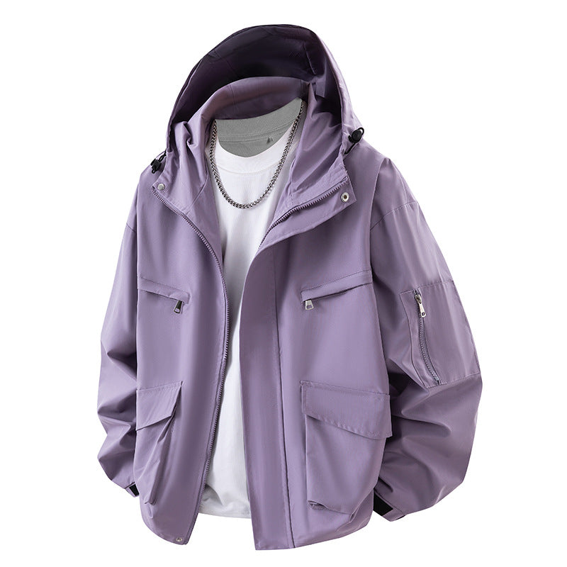 Practical outdoor jacket for men with multiple pockets Lune London