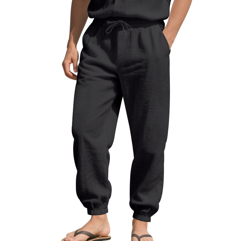 Men's leisure jogger pants with elastic waistband and side pockets Lune London