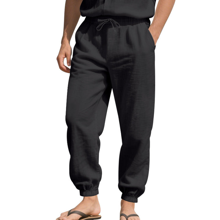 Men's leisure jogger pants with elastic waistband and side pockets Lune London