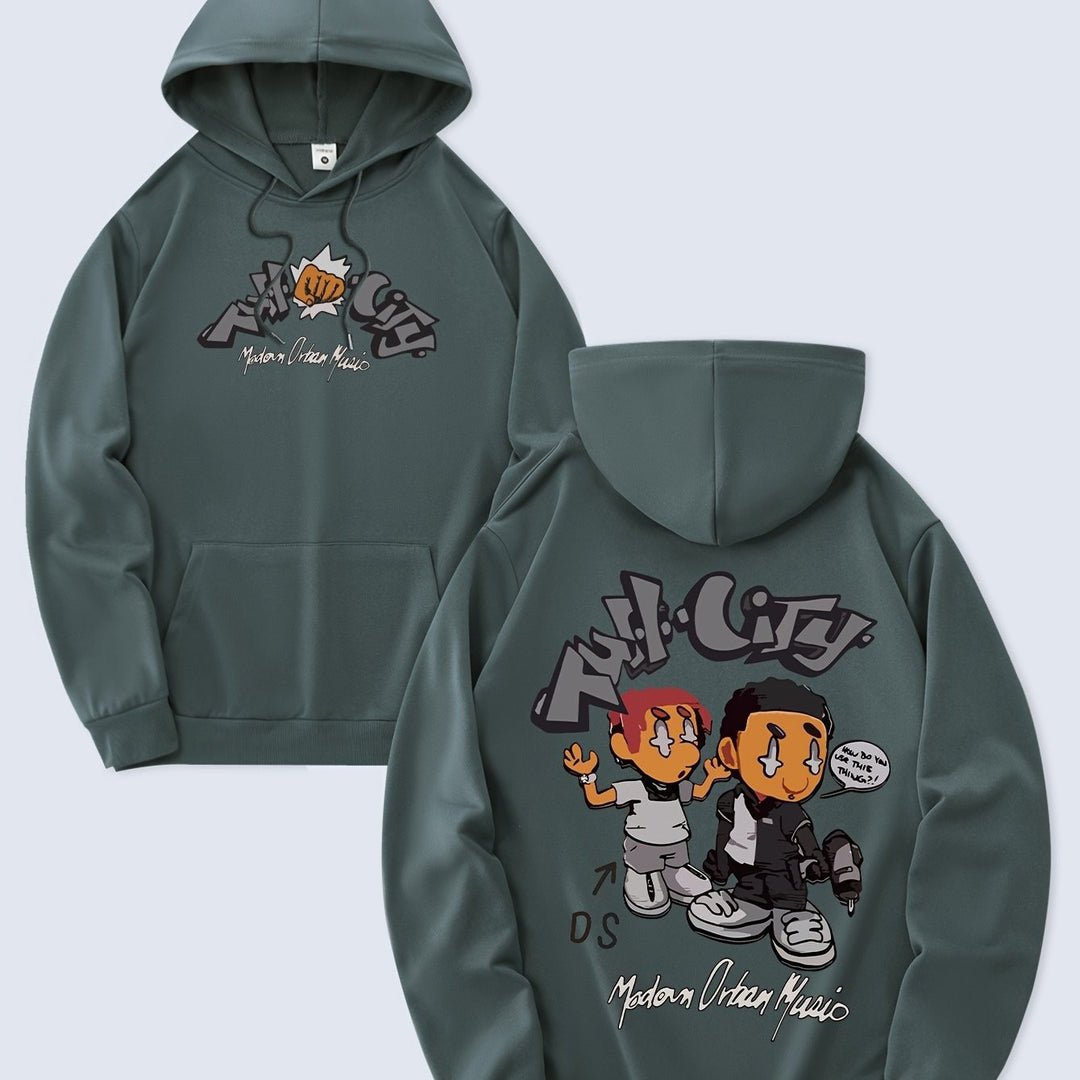 Women's hoodie with original comic design and artistic print Chic & Stil