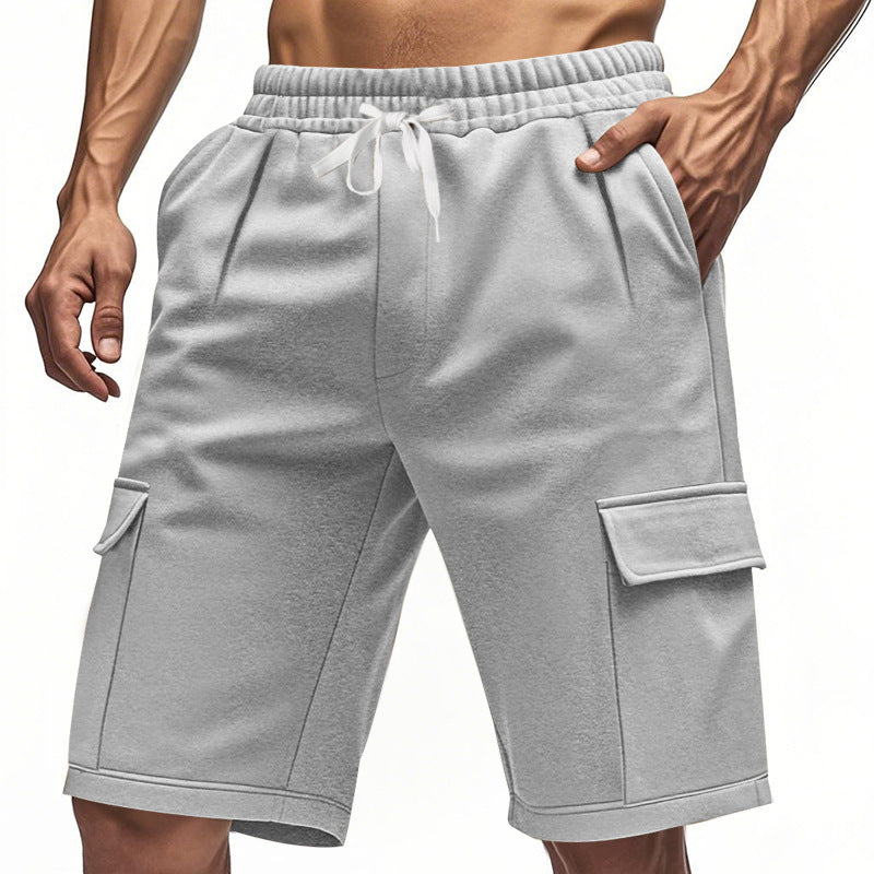 Shorts de cargo décontractés pour hommes avec taille élastique et poches latérales pratiques Lune London