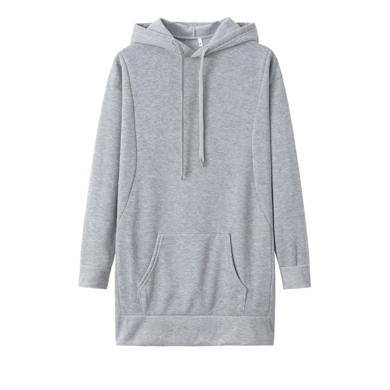 Hooded dress for women in soft cotton blend with practical pockets and a comfortable fit Lune London