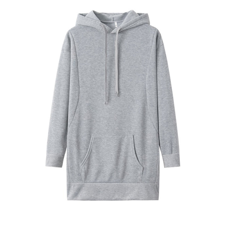 Hooded dress for women in soft cotton blend with practical pockets and a comfortable fit Lune London