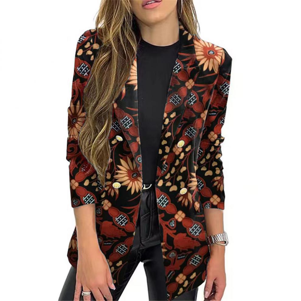 Trendy blazer for women with floral pattern and oversized cut Lune London