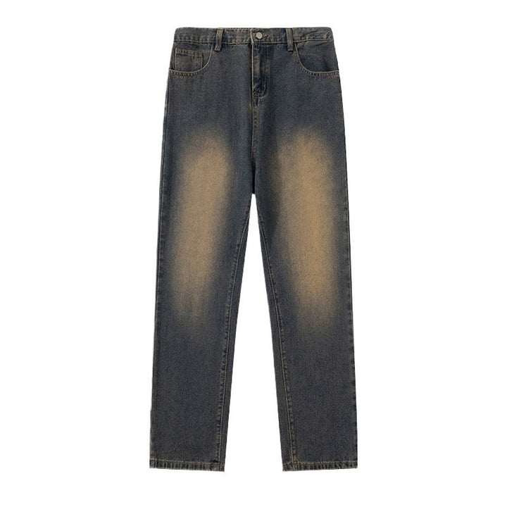 Men's wide denim jeans with a modern worn look Lune London