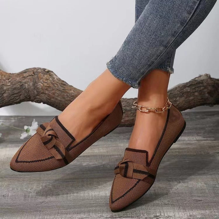 Women's Slip-On Moccasins with Elegant Knot Detail Lune London